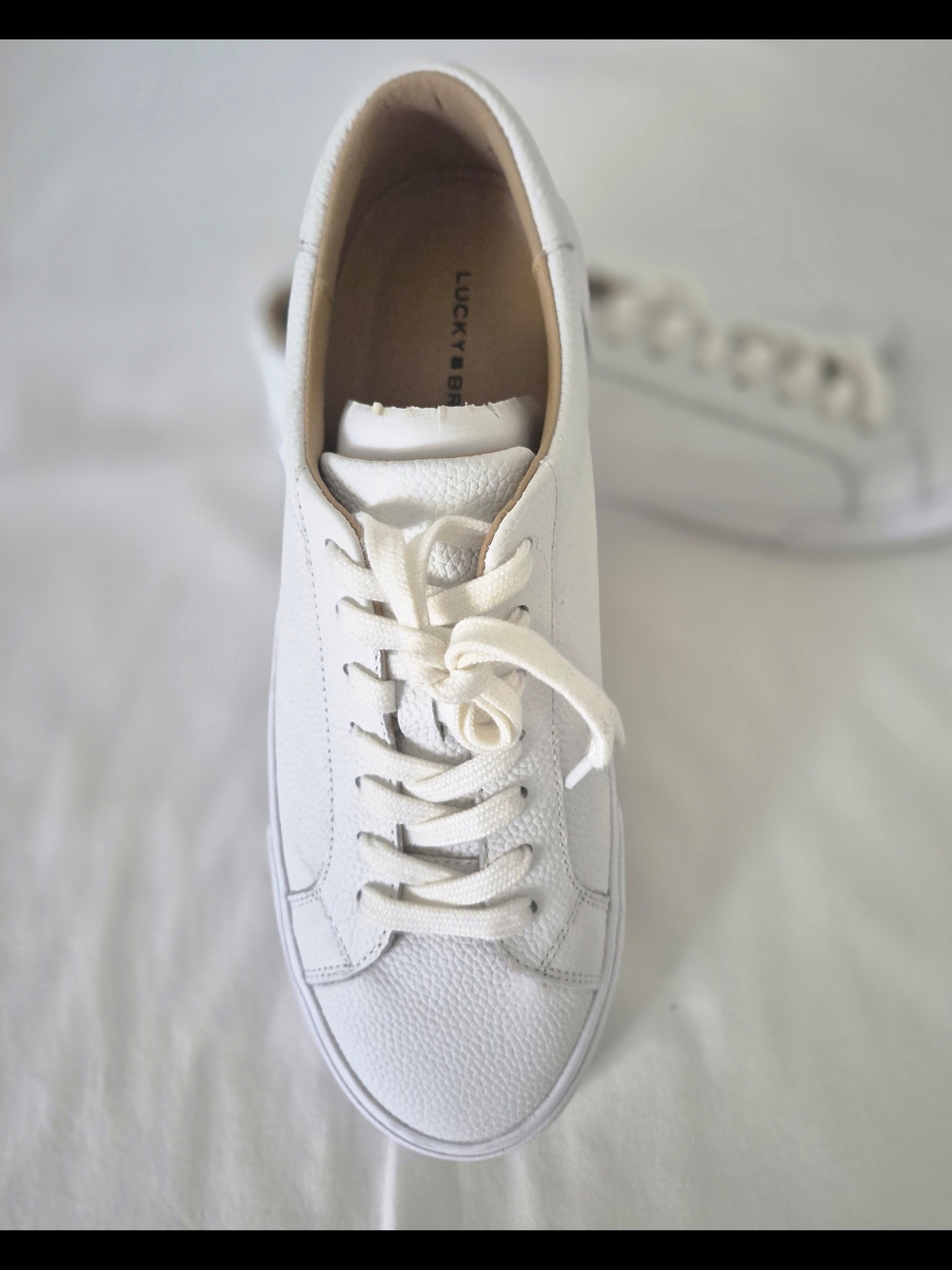 Lucky Brand White Leather Sneakers